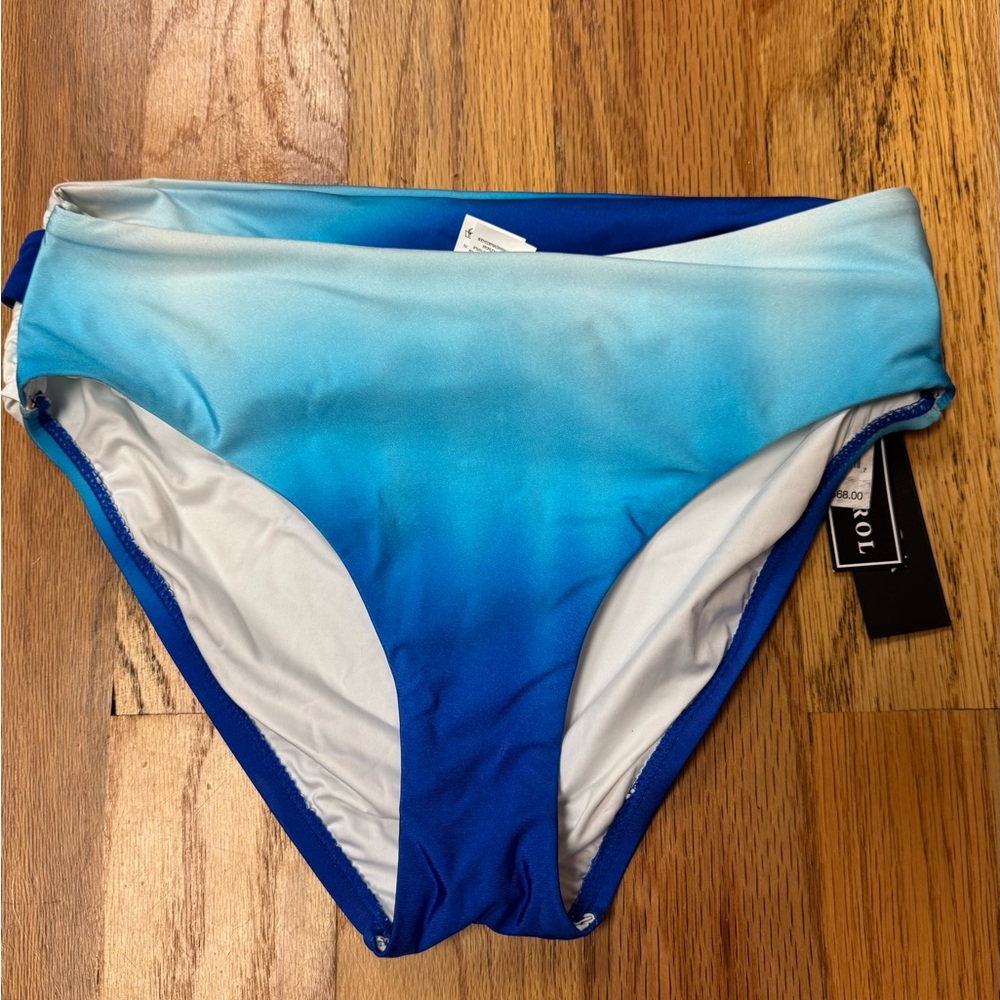 NWT La Blanca Blue Sapphire Oasis Ombre Swim Bottoms Size 4